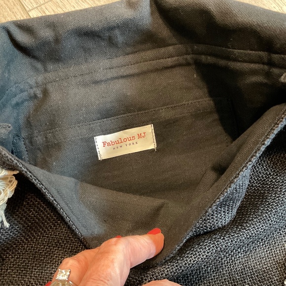 Bohemian Chic Crossbody Bag in Black and Cream - Picture 10 of 13